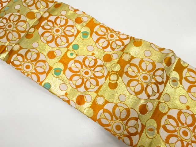 JAPANESE KIMONO / ANTIQUE CHILDRENS OBI / CHECKERED / POLKA DOT WEAVE 